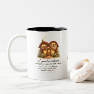 De Café Em Dois Tons Primeira Caneca para Avó, Presente para Nova Avó