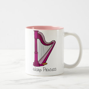 De Café Em Dois Tons Princesa Caneca da harpa