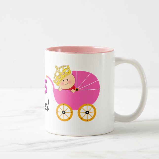 De Café Em Dois Tons Princesa Perfeito Real Bebê Caneca (Direita)