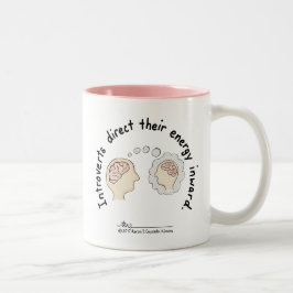 De Café Em Dois Tons Princípios introvertidos: Caneca cor-de-rosa