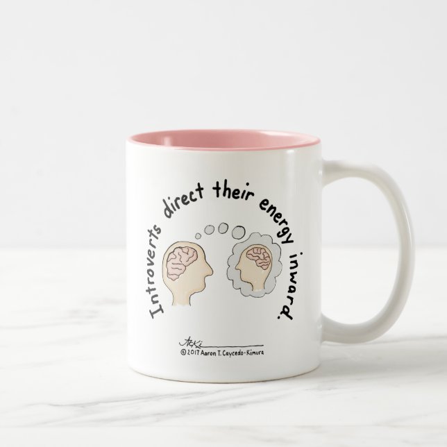 De Café Em Dois Tons Princípios introvertidos: Caneca cor-de-rosa (Direita)
