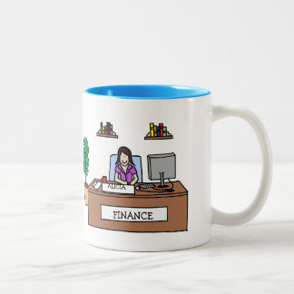 De Café Em Dois Tons Profissional da finança - caneca feita sob