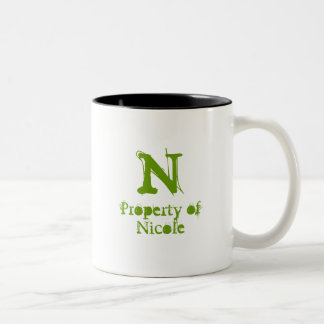 De Café Em Dois Tons Propriedade da caneca do *NAME*