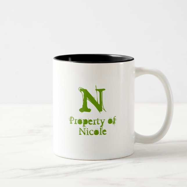 De Café Em Dois Tons Propriedade da caneca do *NAME* (Direita)