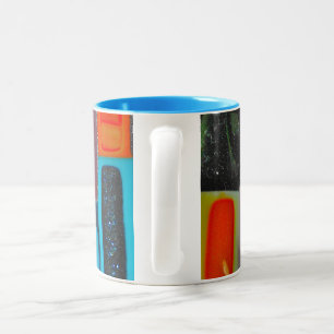 De Café Em Dois Tons Quadrados geométricos que surpreendem a caneca