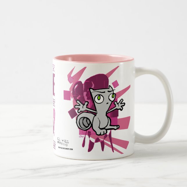 De Café Em Dois Tons Quando o idiotice terminará? Caneca espumosa (Direita)