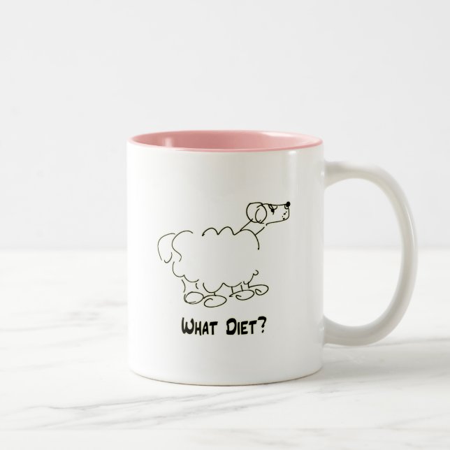 De Café Em Dois Tons Que dieta? Caneca (Direita)