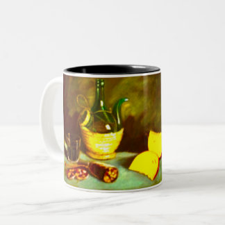 De Café Em Dois Tons Queijo e Vinho na Caneca