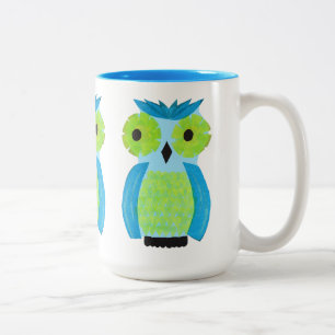 De Café Em Dois Tons Quem? Quem? Caneca colorida da coruja