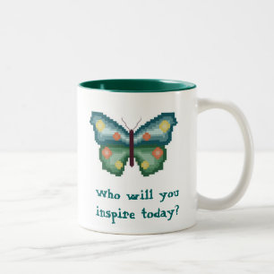 De Café Em Dois Tons Quem você inspirará hoje? Caneca da borboleta