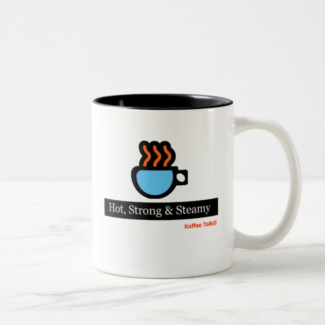 De Café Em Dois Tons Quente, forte & húmido - 15oz. Caneca (Direita)
