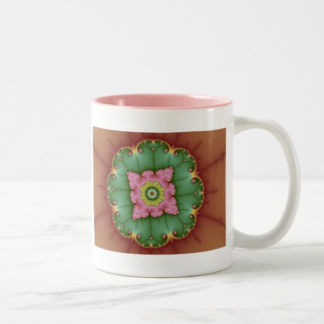 De Café Em Dois Tons Redonda - Caneca Fractal (Direita)