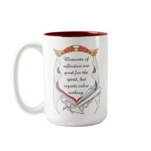 Refletir mas não se Arrepender Caneca Inspiradora