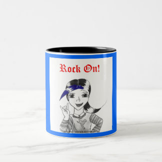 De Café Em Dois Tons Rock On! Caneca