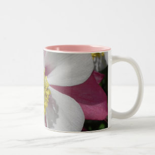 De Café Em Dois Tons Rosa floral/roxo da caneca