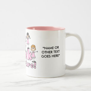 De Café Em Dois Tons Rosa para uma caneca customizável da cura