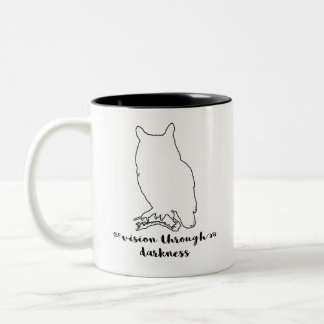De Café Em Dois Tons Sabedoria animal da caneca | da coruja do