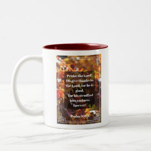 De Café Em Dois Tons Salmo 106:1 Caneca