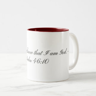 De Café Em Dois Tons Salmo 46:10, Caneca