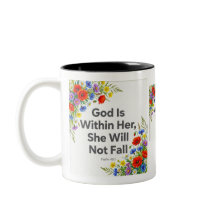 Salmo 46:5 DEUS Está Dentro Dela Caneca Cristã