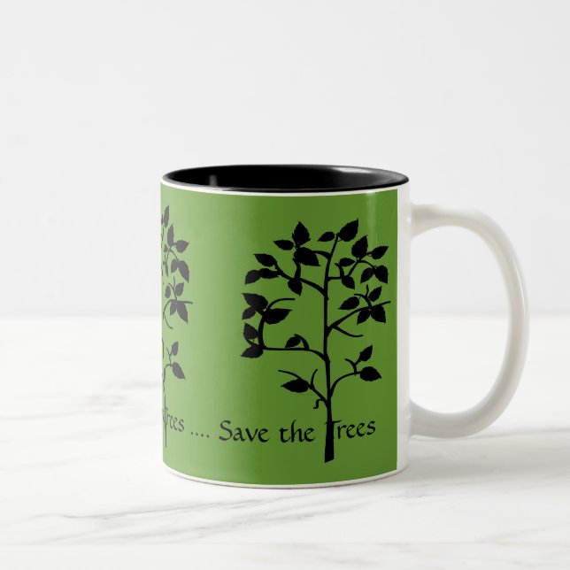 De Café Em Dois Tons Salvar a caneca das árvores (Direita)