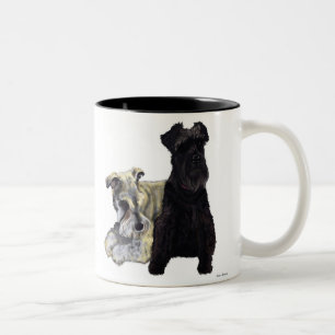 De Café Em Dois Tons Schnauzer - caneca