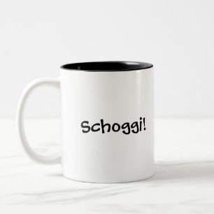 De Café Em Dois Tons Schoggi! Caneca suíça do chocolate quente com