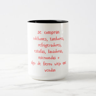 De Café Em Dois Tons "se compran..." caneca