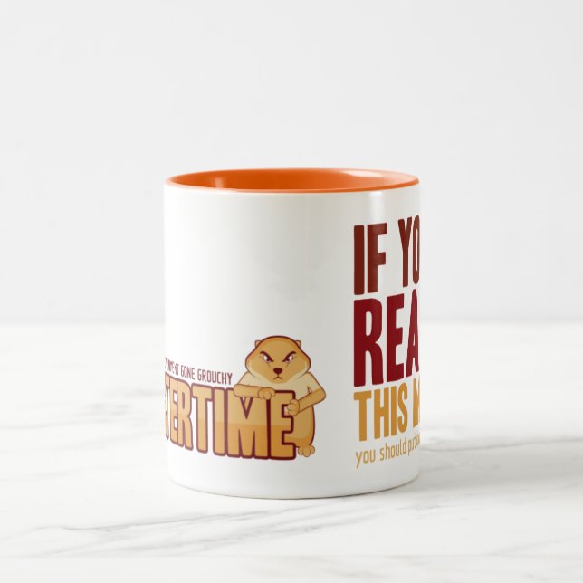 De Café Em Dois Tons Se você está lendo a caneca (Centro)