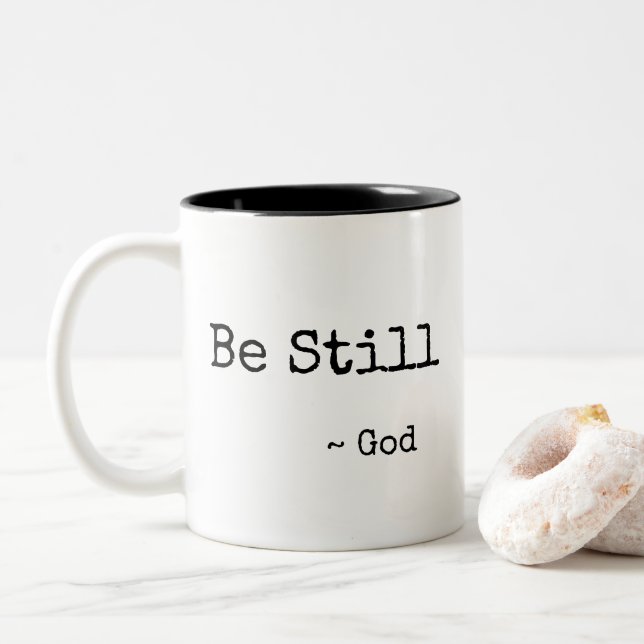 De Café Em Dois Tons Seja ainda caneca (Com Donut)