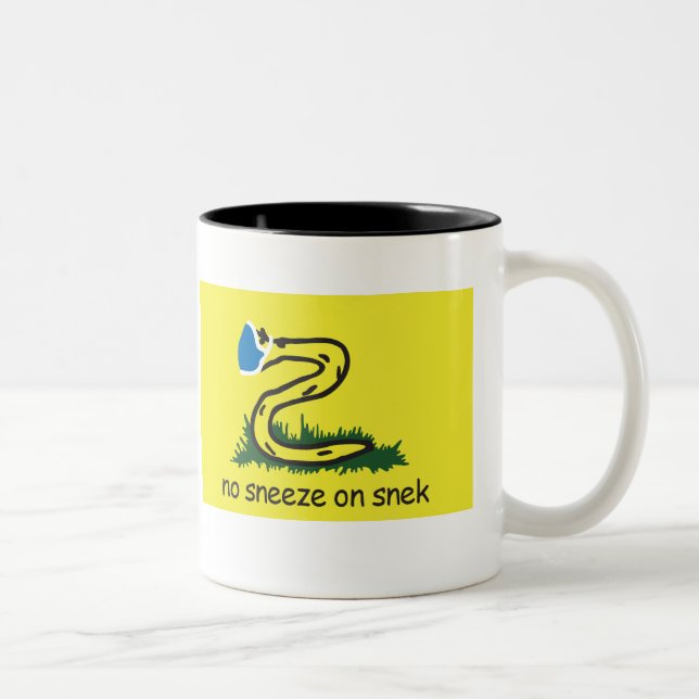De Café Em Dois Tons Sem espirros na caneca Snek (Direita)