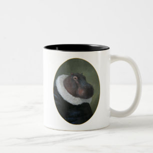 De Café Em Dois Tons Senhor Hipopótamo Retrato Caneca