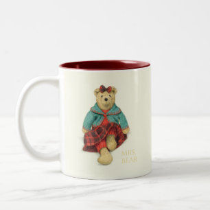 De Café Em Dois Tons SENHOR & SENHORA URSO Caneca Marrom com Duas Cores
