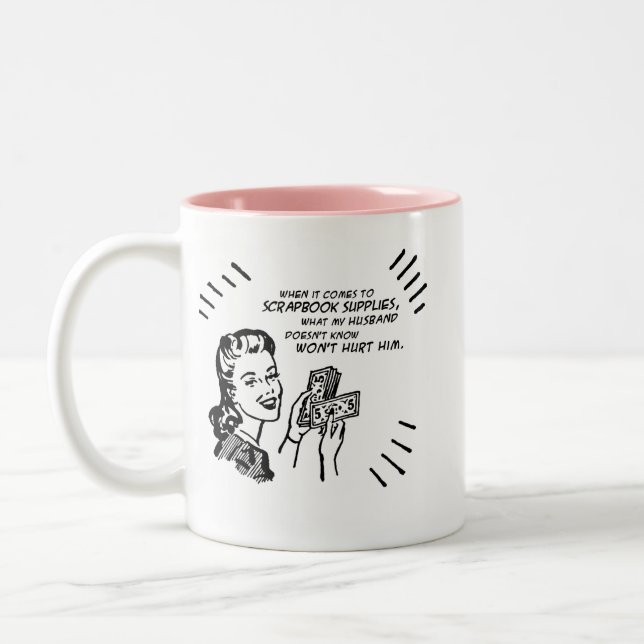 De Café Em Dois Tons Senhorita pequena Dinheiro Caneca (Esquerda)