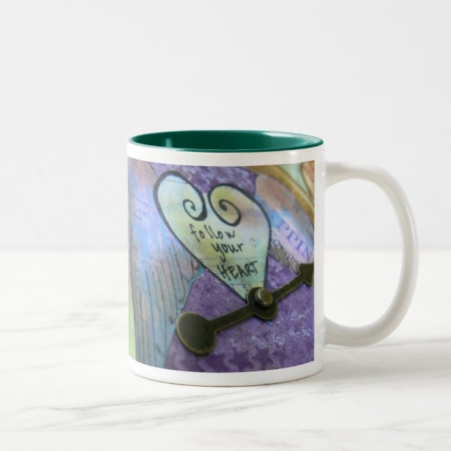 De Café Em Dois Tons Siga sua caneca do coração (Direita)
