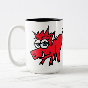 De Café Em Dois Tons smirk caneca - cor