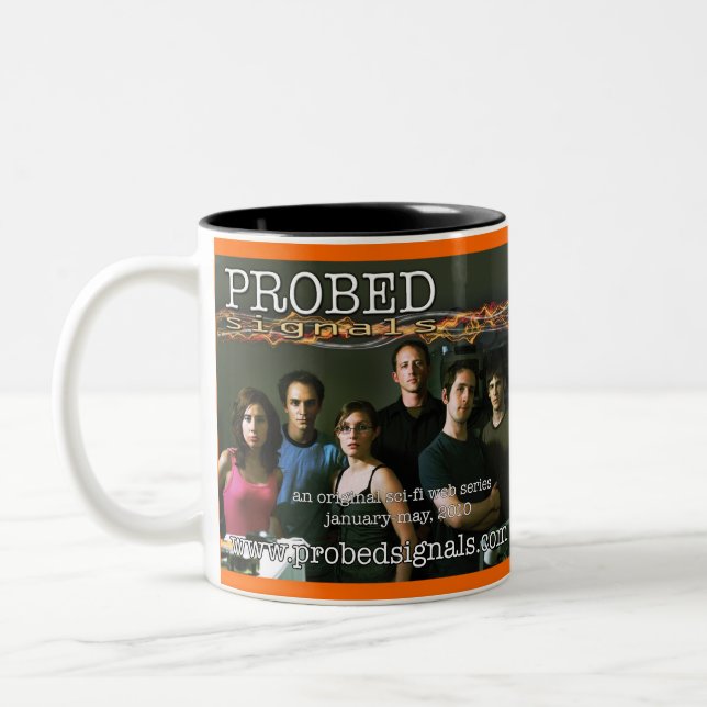 De Café Em Dois Tons SONDADO: caneca do molde dos sinais (Esquerda)