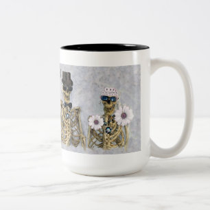De Café Em Dois Tons Sr e Sra Skully Pirata Caneca Para o longo prazo
