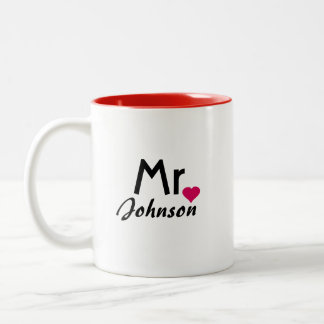 De Café Em Dois Tons Sr. personalizado caneca - metade do grupo