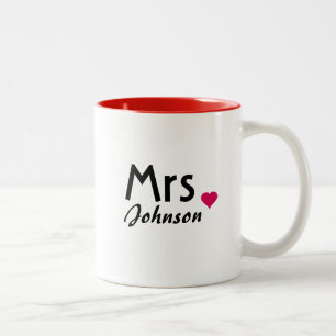 De Café Em Dois Tons Sra. personalizada caneca - metade do Sr. e Sra.