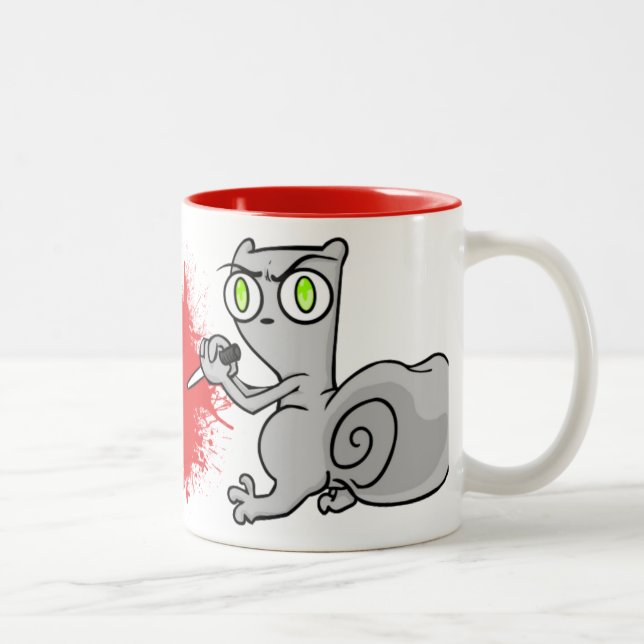 De Café Em Dois Tons Stabby Stabby: Espumoso a caneca do esquilo (Direita)