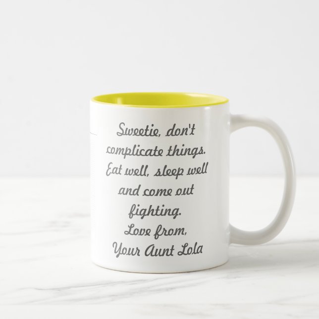 De Café Em Dois Tons "Sua caneca da tia Lola" (Direita)