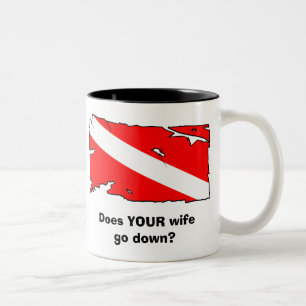De Café Em Dois Tons SUA esposa vai para baixo? Caneca