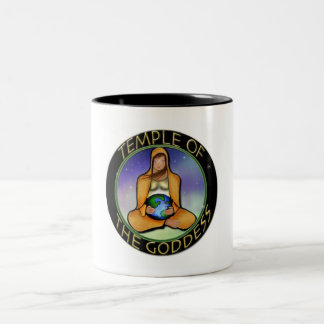 De Café Em Dois Tons Templo da caneca da deusa