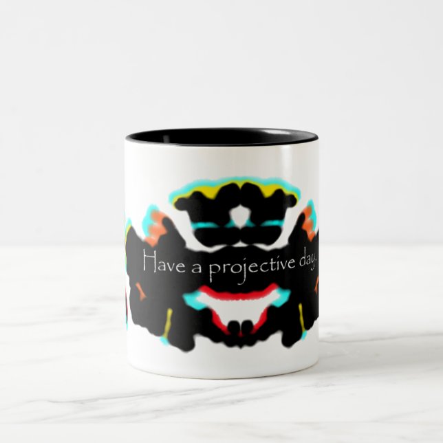 De Café Em Dois Tons Tenha uma caneca projective do dia (Centro)