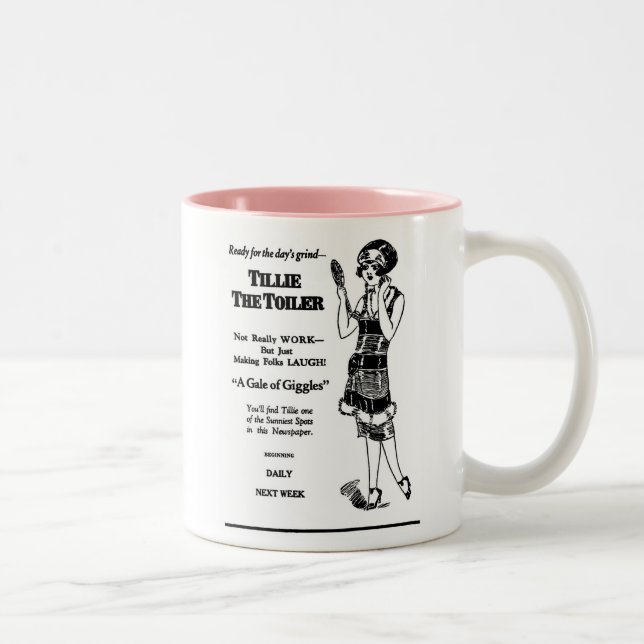 De Café Em Dois Tons Tillie a caneca 1926 da ilustração do Toiler (Direita)