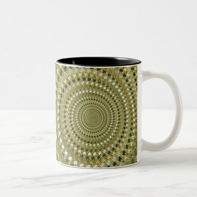 De Café Em Dois Tons Trancetunnel - Caneca Fractal (Direita)