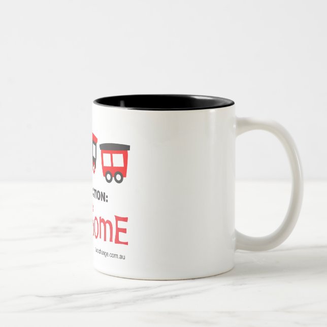 De Café Em Dois Tons Trem do alvo - destino: impressionante - caneca (Direita)