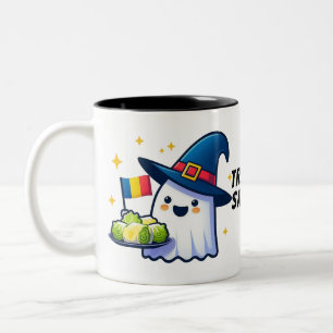 De Café Em Dois Tons Trick ou sarmale - Caneca fantasma da diáspora rom