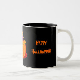 De Café Em Dois Tons Trick ou Tratar a caneca do Dia das Bruxas